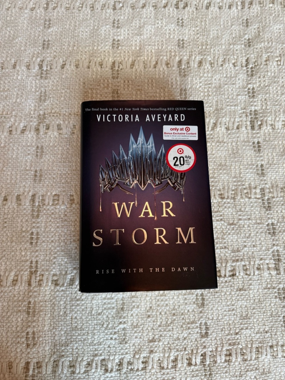 War Storm by Victoria Aveyard - Black & Gold Hard Cover